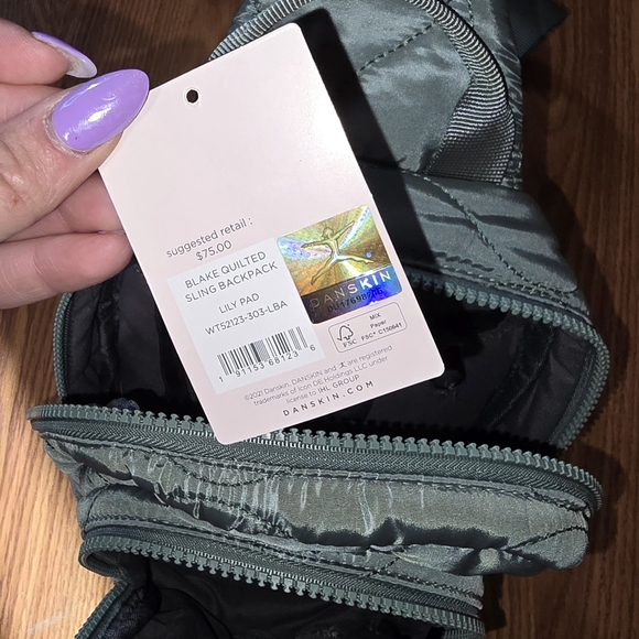 Danskin Quilted Cotton Sling Bag - Picture 6 of 6